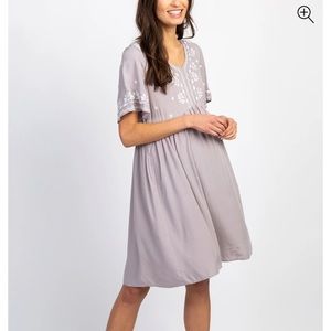 lavender maternity dress from Pink Blush.